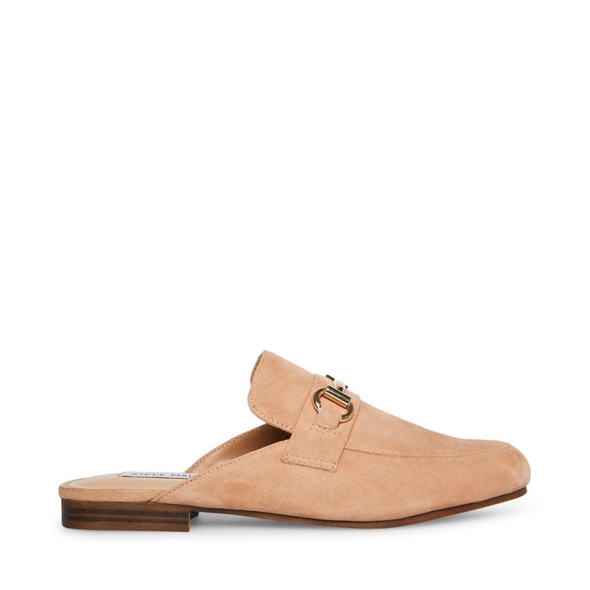 Mulas Steve Madden Kandi Camel Gamuza Mujer Beige | ES VH2E1S